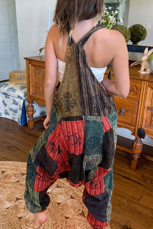 Boho Patchwork Harem Jumpsuit